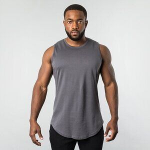 Alphalete Men's LUX V1 Charcoal Cutoff Tank - Large